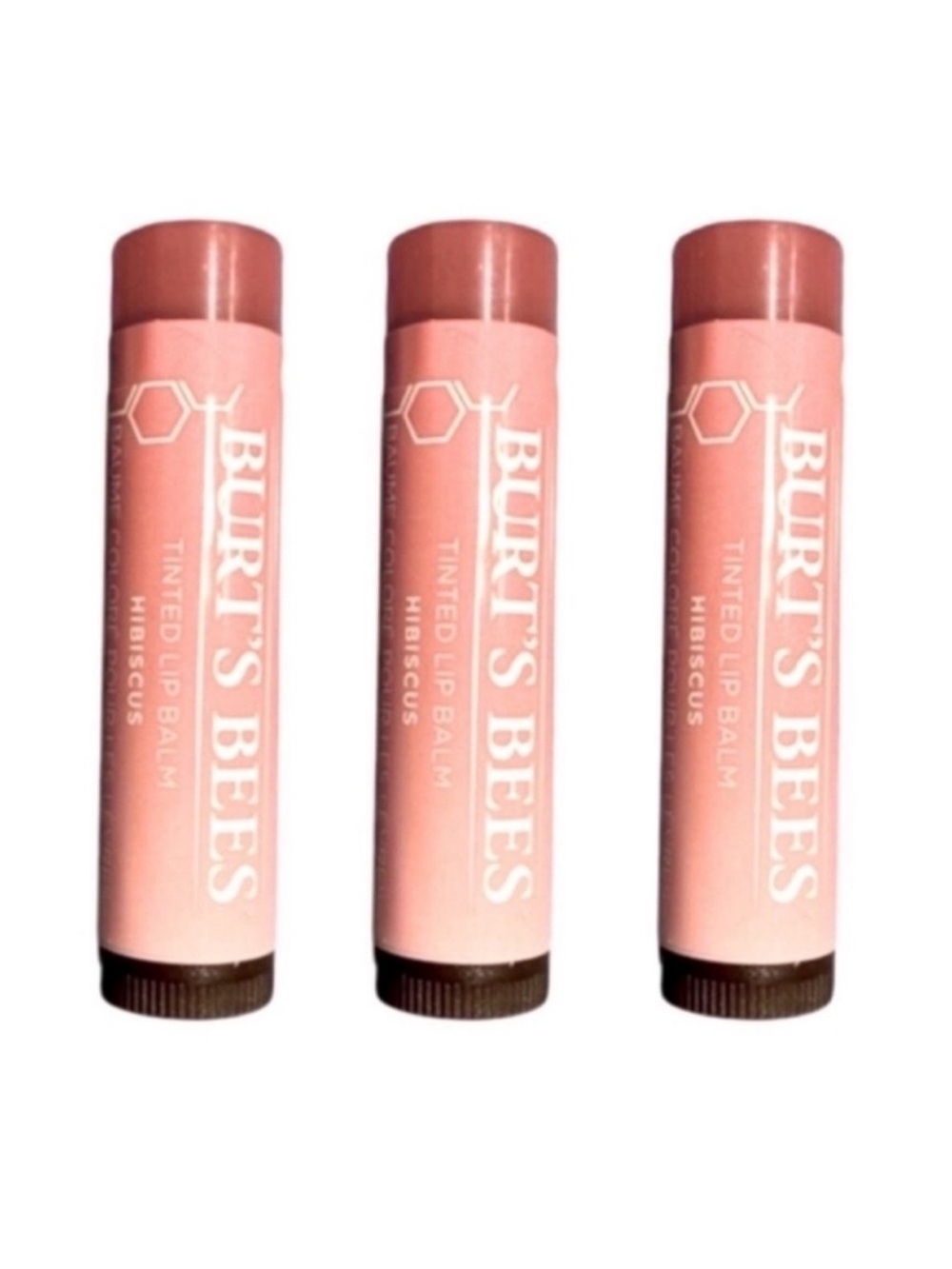 New 3 Burt’s Bees Hibiscus Tinted Lip Balms